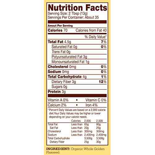 bobs red mill flaxseed nutrition label