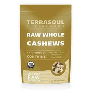 terrasoul raw whole cashews