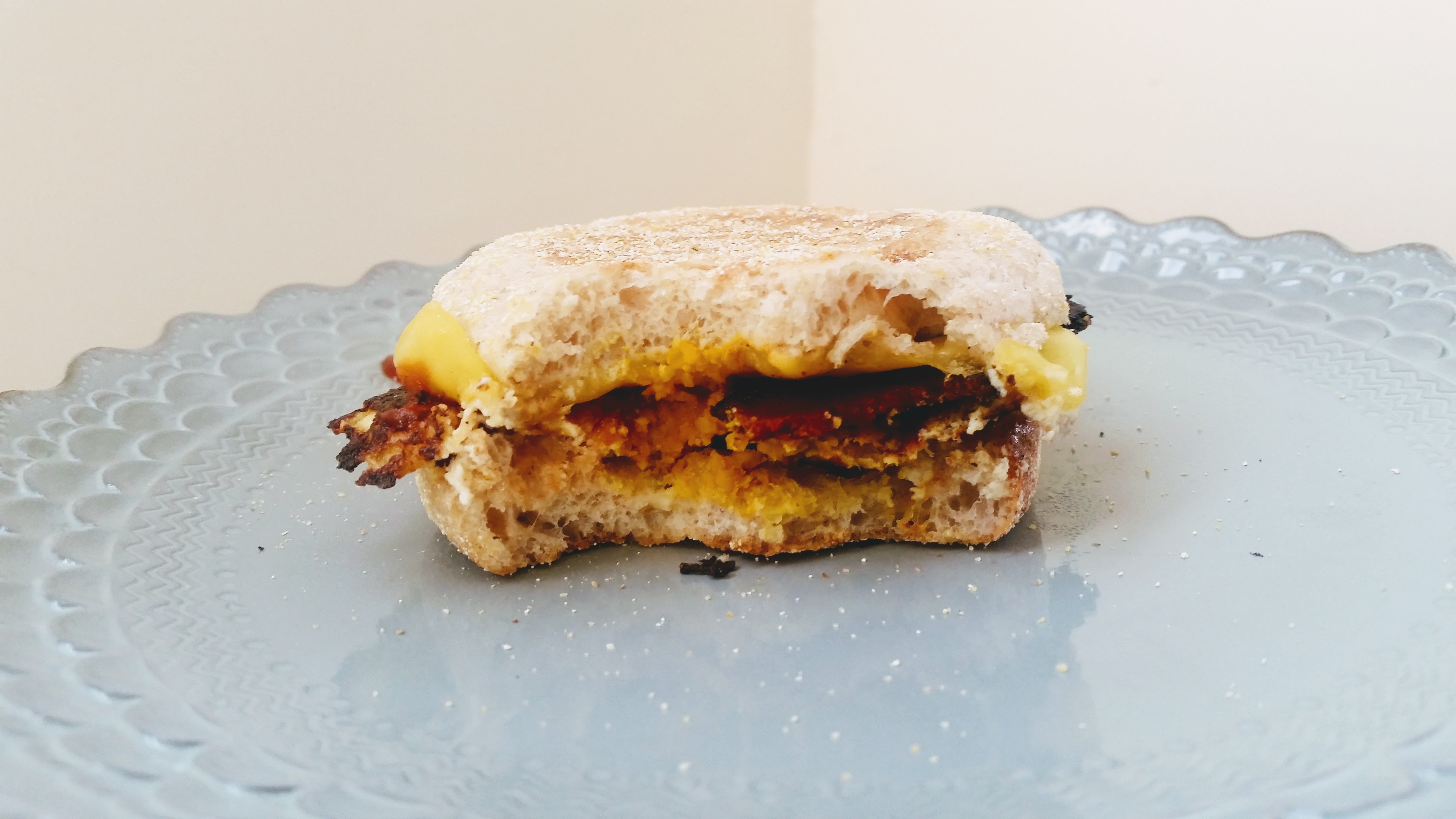 what does a vegan breakfast look like tofu egg sandwich bite