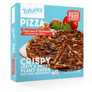 good vegan cheese substitutes tofurky gluten free pizza pepproni mushroom package