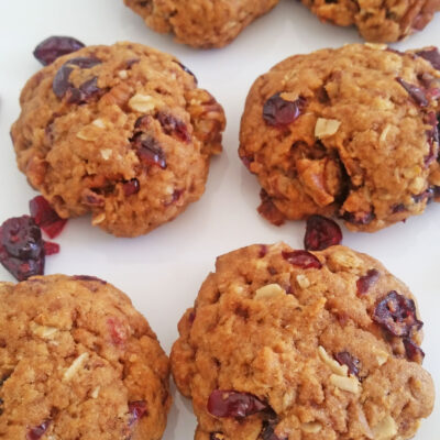 vegan cranberry pecan cookies
