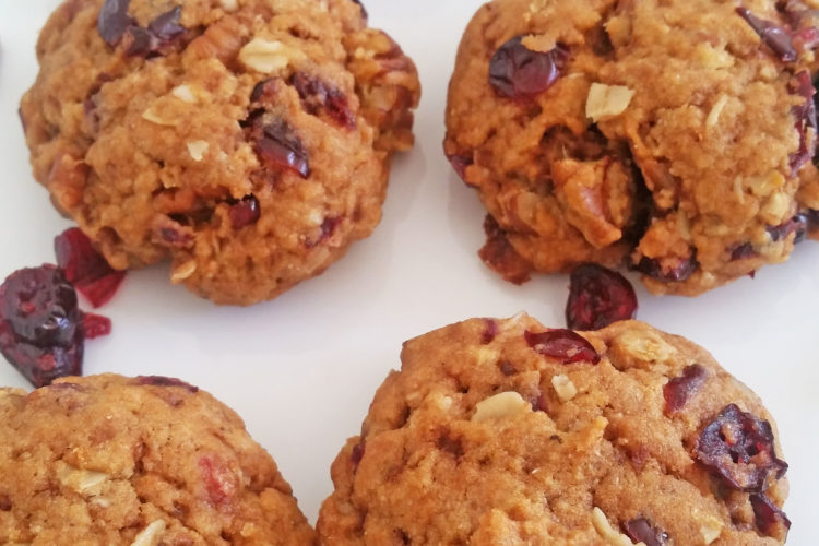 vegan cranberry pecan cookies