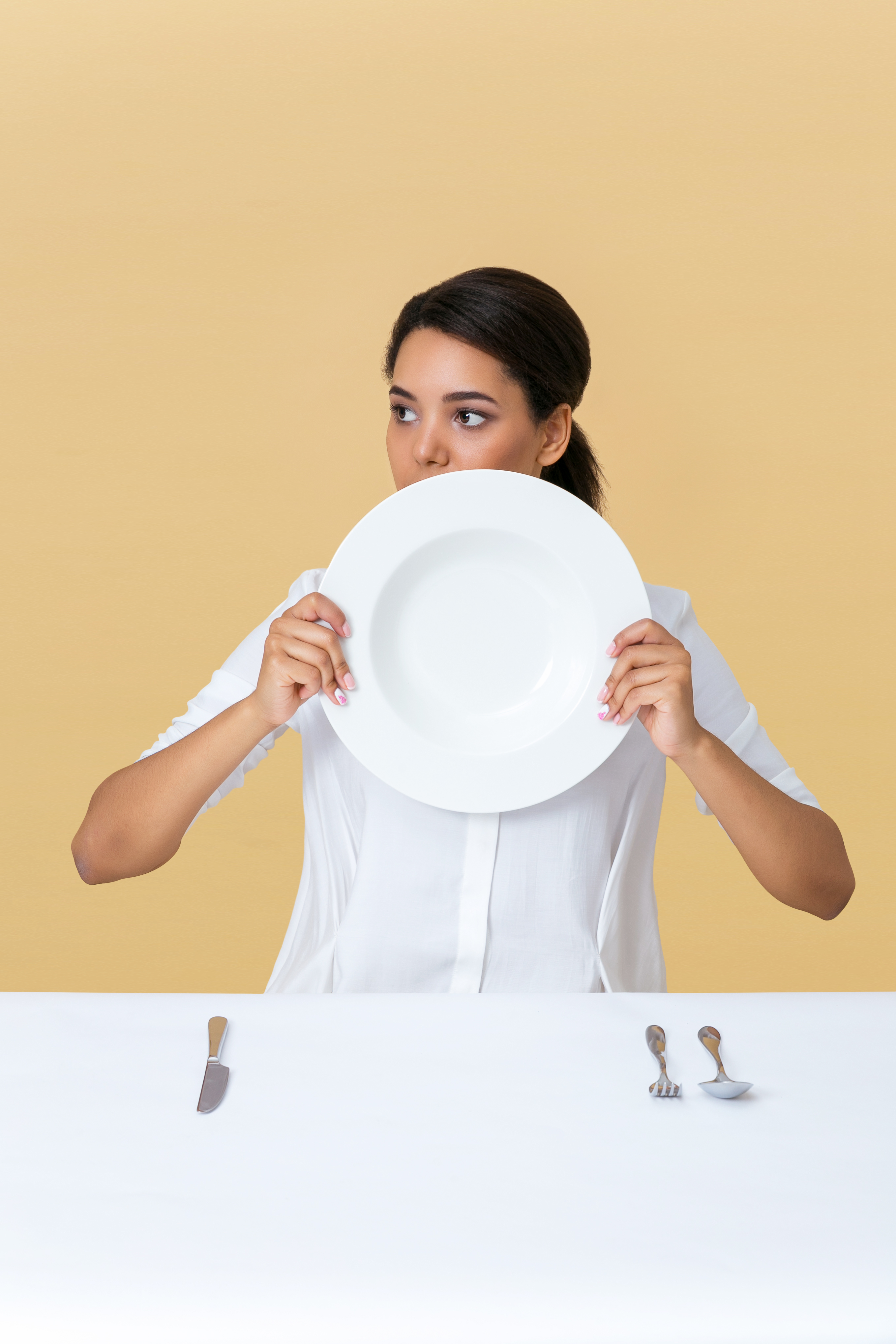 healthful vegan diet plan girl in white blouse